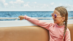 Child on a boat