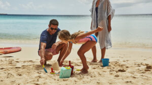 Family at the beach